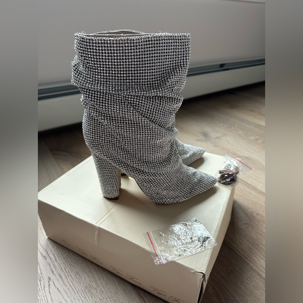 Silver Rhinestone Boots - Picture 6 of 8